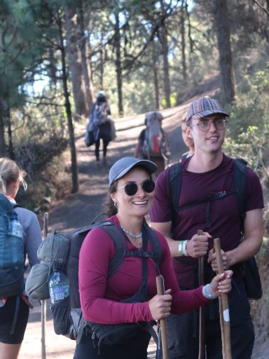 Hiking people Acatenango Guatemala