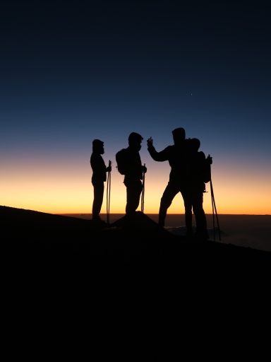 Group hike summit Acatenango